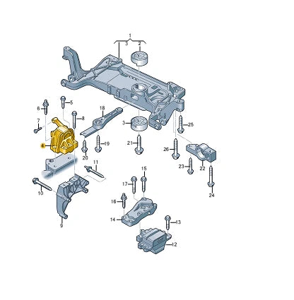 NEW VOLKSWAGEN TIGUAN 5N TRANSMISSION GEARBOX MOUNT RIGHT 5N0199262Q ORIGINAL