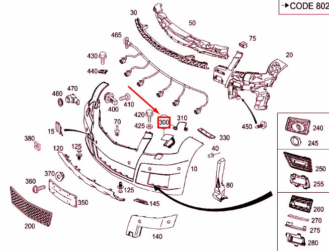 NEW MB GLK X204 LEFT HEADLAMP WASHER COVER CAP A20486001089999