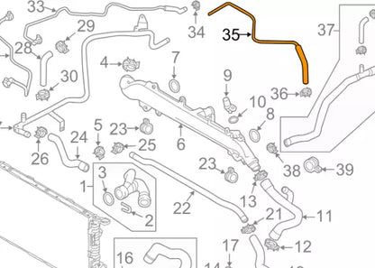 NEW AUDI RS4 B8 REAR CENTER VENT HOSE 079121439A ORIGINAL