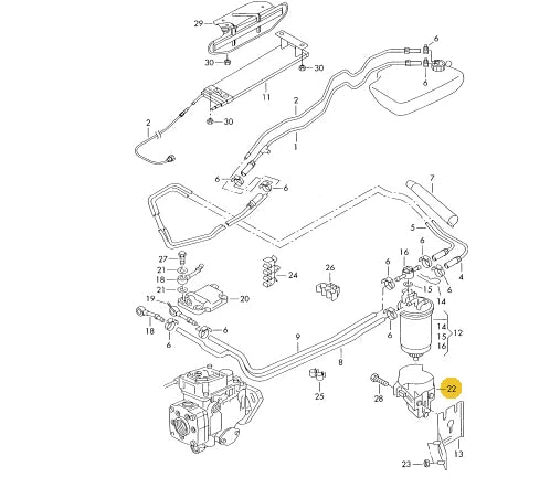NEW VOLKSWAGEN SHARAN 7M FUEL LINE CLIP 7M0201509B