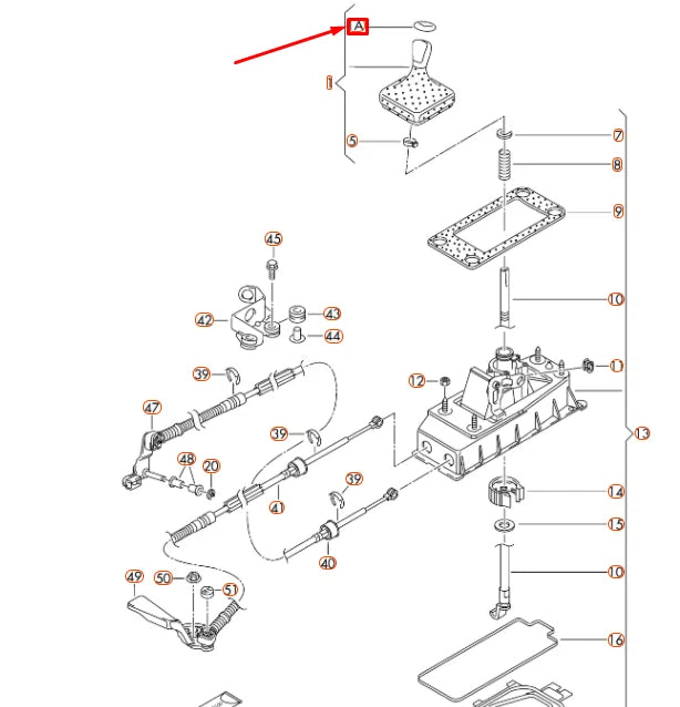 NEW VW POLO 6R SELECTOR MECHANISM BADGE 1-6,R 5K0711144G ORIGINAL