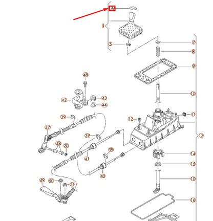 NEW VW POLO 6R SELECTOR MECHANISM BADGE 1-6,R 5K0711144G ORIGINAL