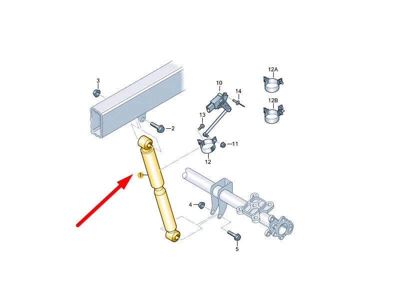 NEW VOLKSWAGEN CRAFTER MK2 SZ REAR GAS SHOCK ABSORBER 2N0513031T ORIGINAL