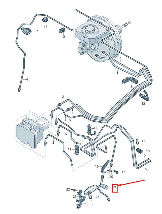 new audi q5 fy front right brake hose 80a611708c original