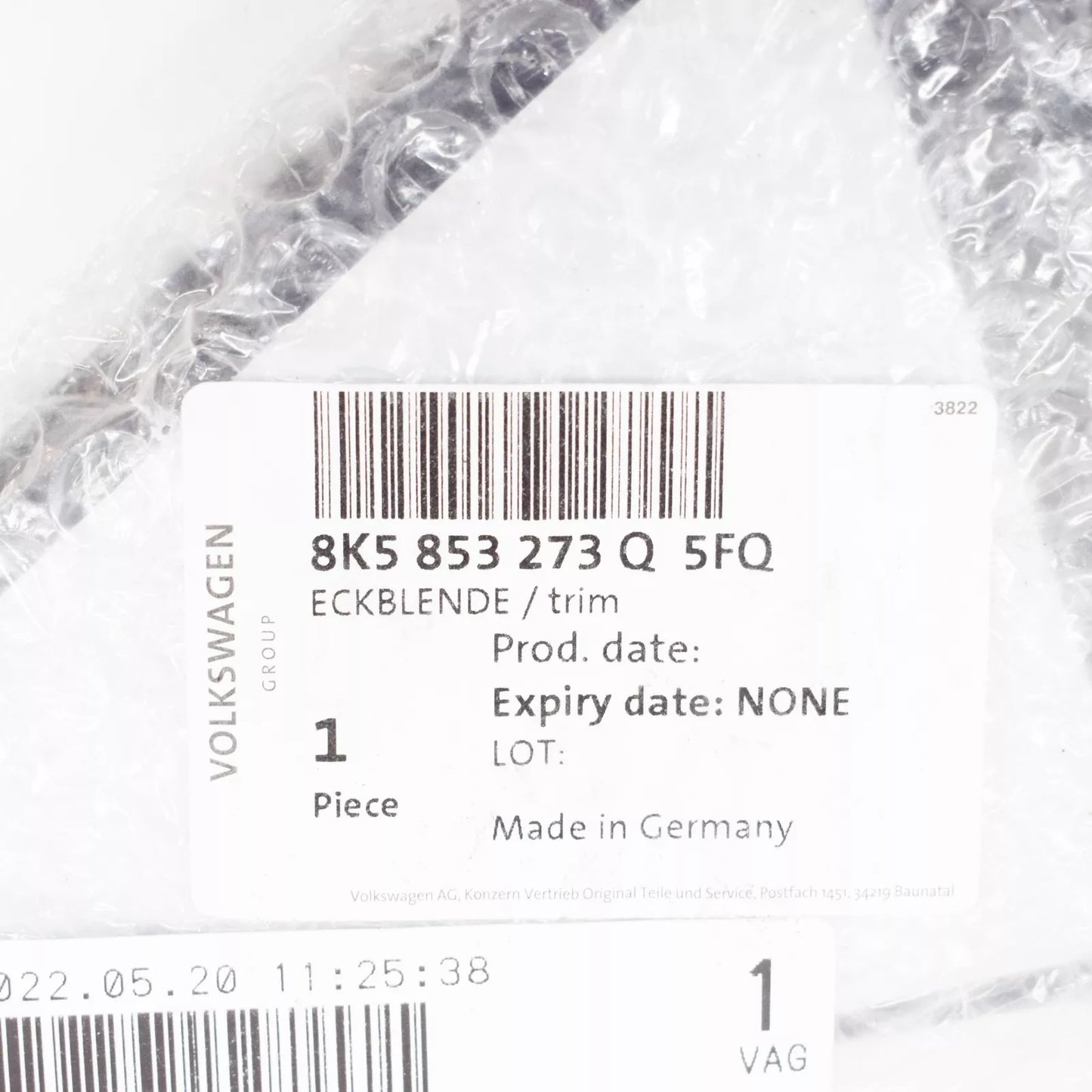 NEW AUDI A4 AVANT B8 REAR LEFT OUTER DOOR CORNER TRIM 8K5853273Q5FQ ORIGINAL