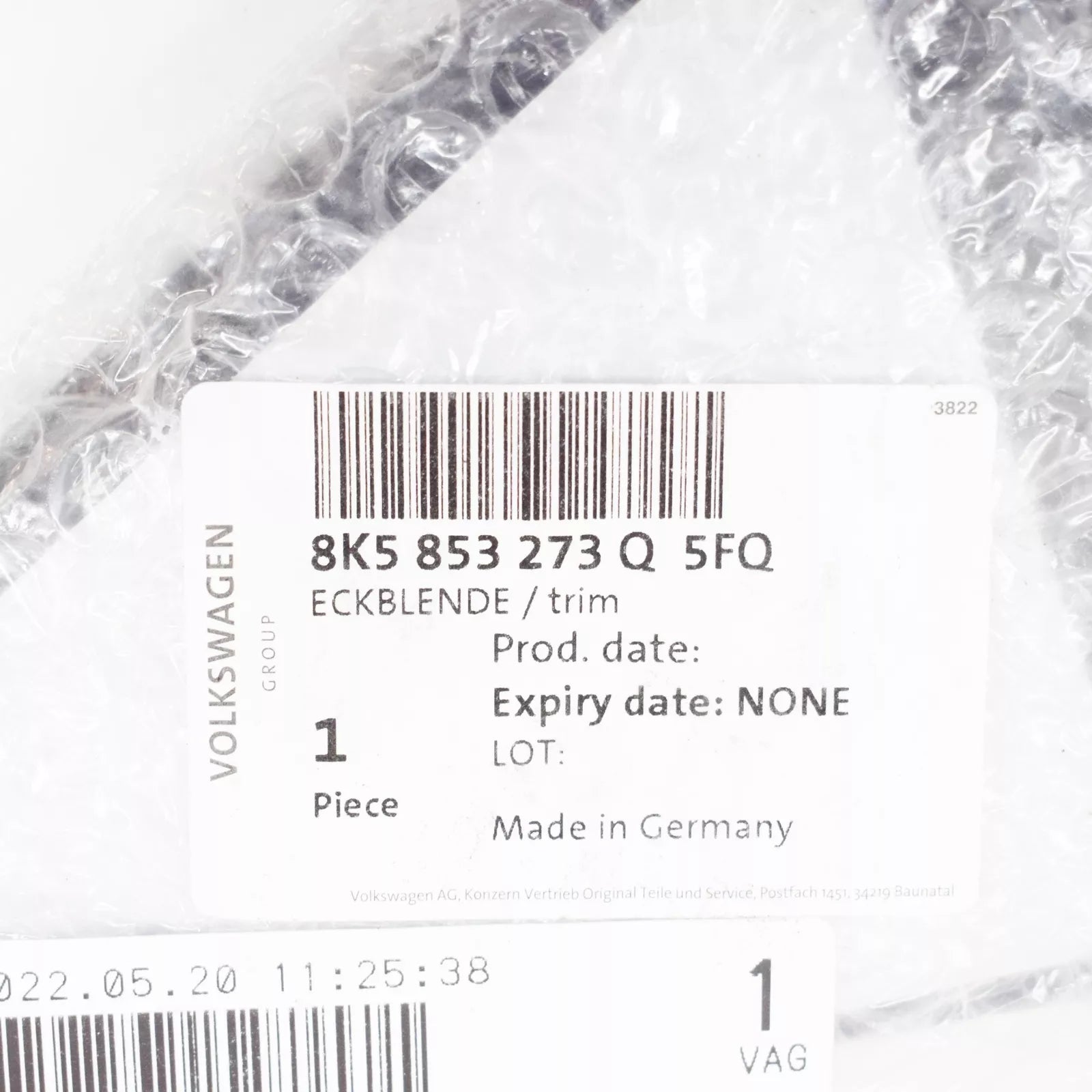 NEW AUDI A4 AVANT B8 REAR LEFT OUTER DOOR CORNER TRIM 8K5853273Q5FQ ORIGINAL