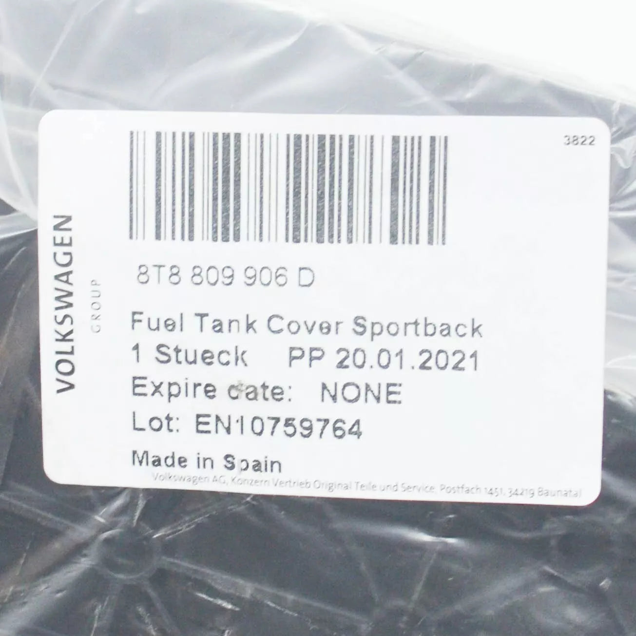 NEW AUDI A5 8T3 FUEL FILLER FLAP INSERT 8T8809906D ORIGINAL