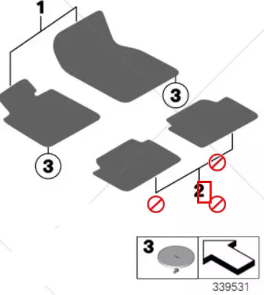 NEW BMW F15 REAR ALL WEATHER FLOOR MATS 51472458440 2458440 ORIGINAL