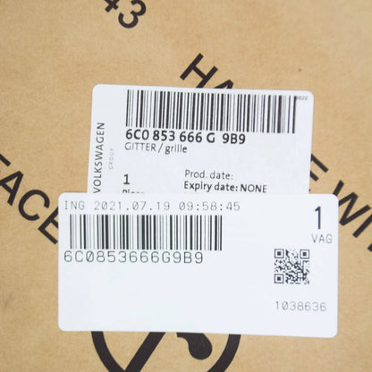NEW VOLKSWAGEN POLO 6C FRONT BUMPER RIGHT LOWER GRILLE 6C0853666G9B9