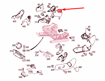 NEW MERCEDES-BENZ CLK C209 FRONT LEFT SEAT RIGHT COVER A20991832309051 ORIGINAL