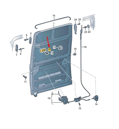 NEW VW TRANSPORTER VI T6 HIGH SLIDING DOOR STOP 7H3843311C