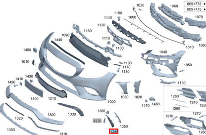 NEW MERCEDES-BENZ C W205 REAR LEFT BUMPER STRIP A2058859802 ORIGINAL