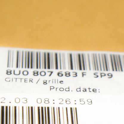 NEW AUDI Q3 8U FRONT BUMPER CENTER LOWER GRILLE 8U0807683FSP9 2014