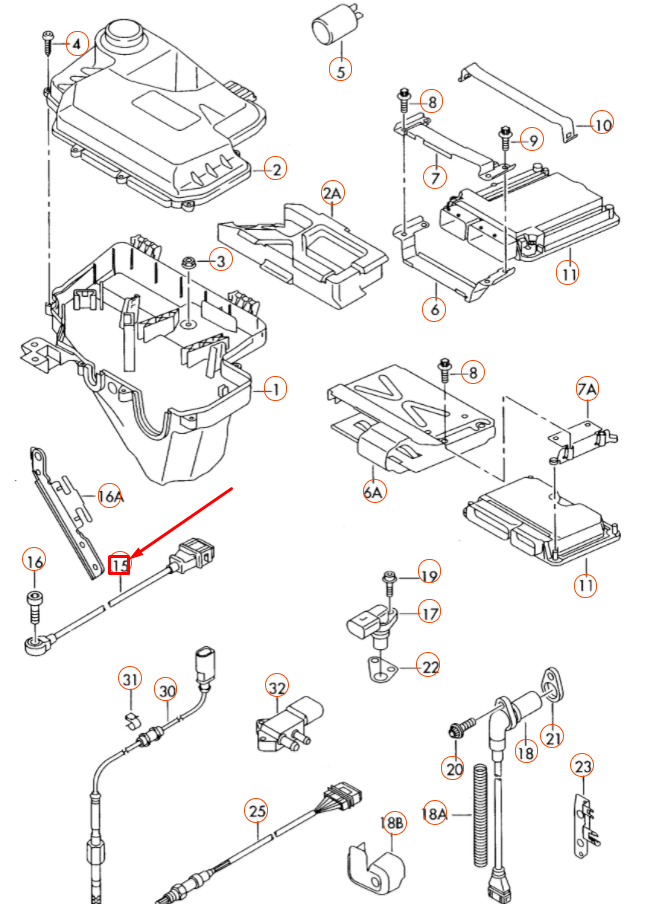 NEW AUDI A6 C6 DETONATION KNOCK SENSOR 077905377G ORIGINAL