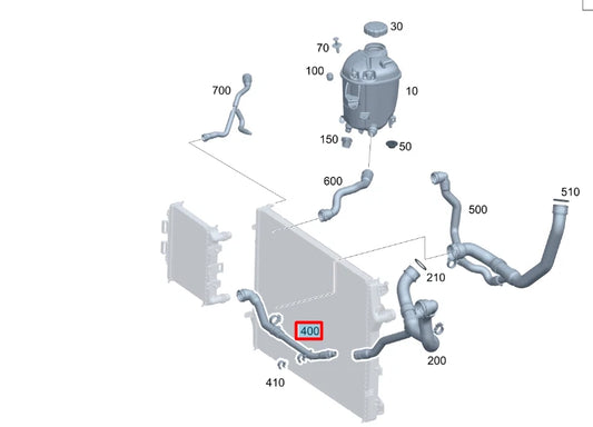 NEW MERCEDES-BENZ S W223 COOLANT HOSE PIPE A2235011501