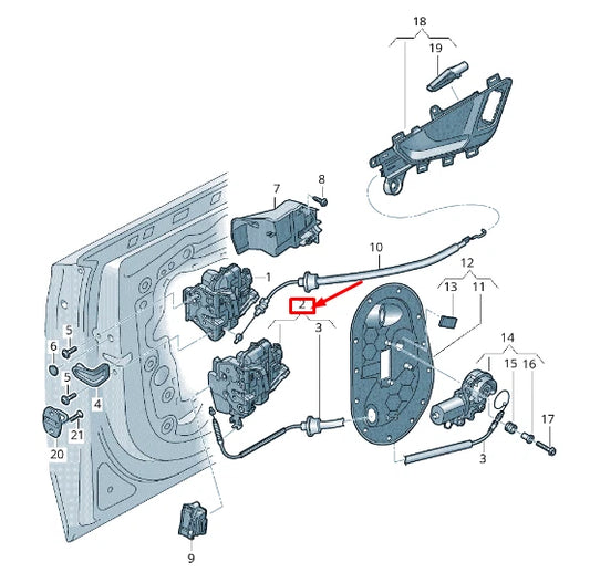 NEW AUDI Q7 4M FRONT LEFT DOOR LOCK LHD 4M1837015F