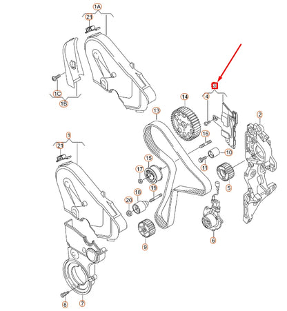 NEW AUDI A1 8X TOOTHED BELT COVER PLATE 04L109145 ORIGINAL