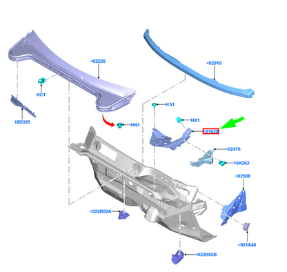 new ford focus mk4 dahs panel left extension 2422865 jx7b-a01628-cc original