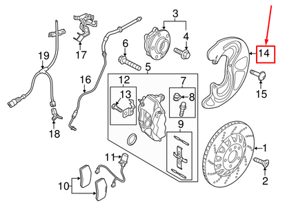 NEW AUDI A3 SPORTBACK 8P FRONT LEFT DUST SHIELD 8J0615311E ORIGINAL