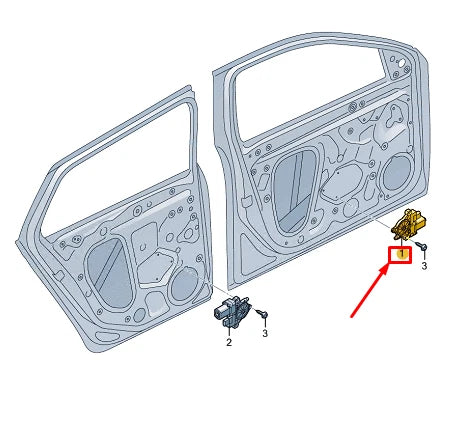 NEW SKODA SCALA FRONT LEFT DOOR WINDOW REGULATOR MOTOR LHD 2Q1959405C ORIGINAL