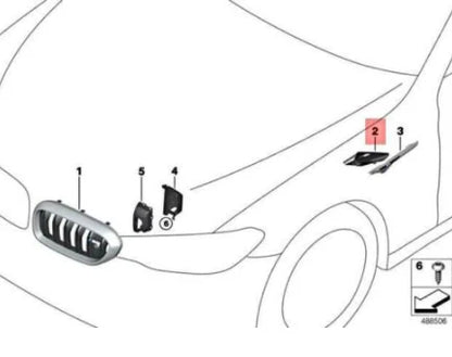 NEW BMW M5 F90 FRONT LEFT FENDER SIDE M AIR DUCT 51138071511 8071511 ORIGINAL