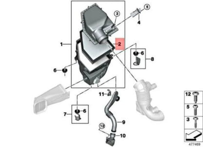 NEW BMW 5 G30 AIR FILTER ELEMENT 13718577171 ORIGINAL