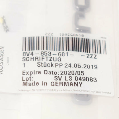 NEW AUDI A3 8V FRONT FENDER INSCRIPTION 8V48536012ZZ ORIGINAL