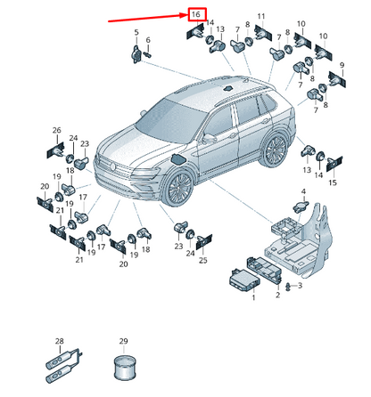 new skoda kamiq rear right parking sensor bracket 657919488a original