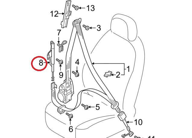 new audi q5 80a front left seat belt tensioner 80a857619 2019 original