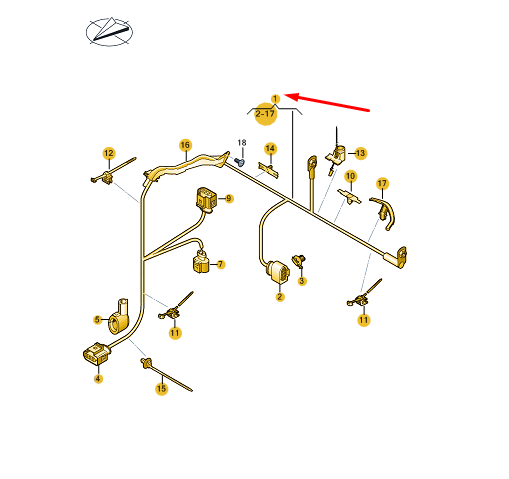 new cupra formentor electro-mechanical steering wiring lhd 5wb971111ah original
