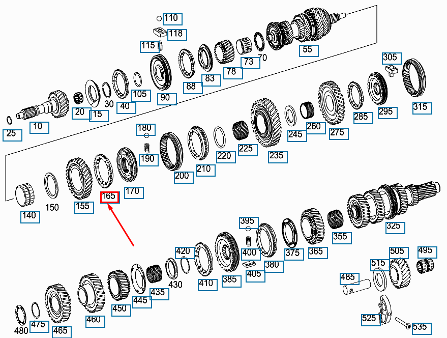 NEW MERCEDES-BENZ C W203 TRANSMISSION SYNCHRONIZER BODY A2032603645 ORIGINAL