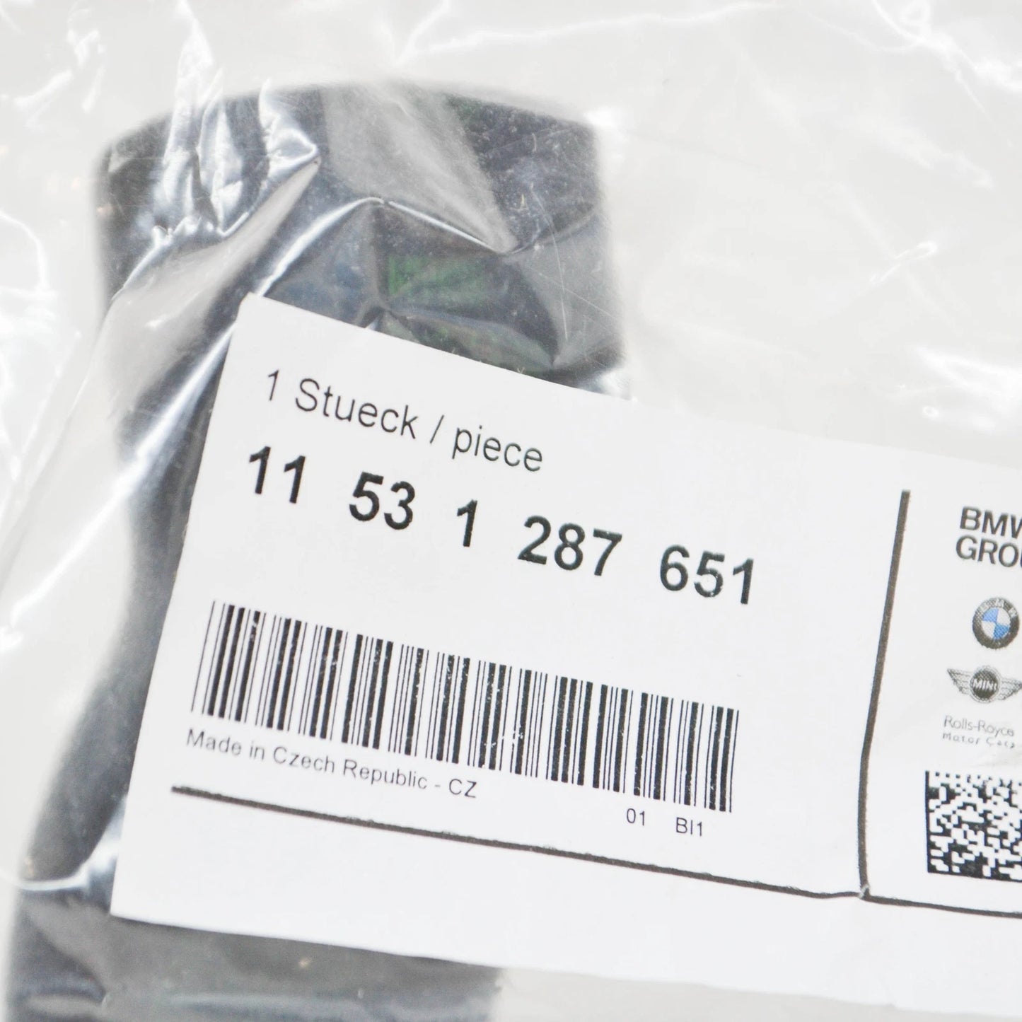 NEW BMW 3 E30 COOLANT WATER RADIATOR PIPE HOSE 320I PETROL 11531287651 ORIGINAL