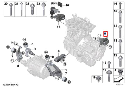 NEW BMW I8 I12 GEARBOX MOUNT 22316853451 ORIGINAL