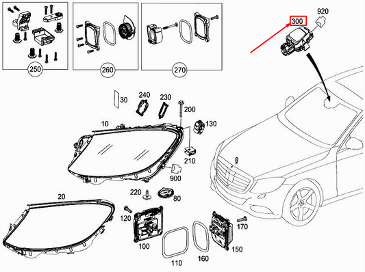 new mercedes-benz s w222 rain and light sensor a2229000119 original