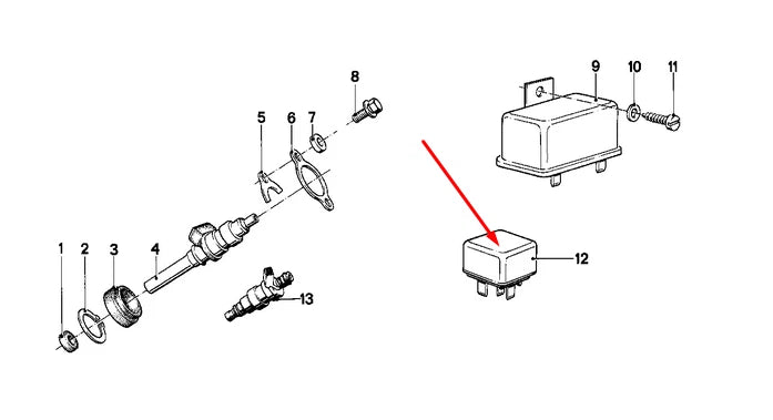 NEW BMW 5 E28 FUEL INJECTION RELAY 12631710726 1710726 3.2 PETROL ORIGINAL