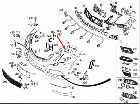 NEW MB E-CLASS W212 LEFT HEADLIGHT WASHER COVER A21286001089999 2013 ORIGINAL