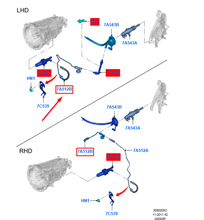 new ford ranger tke clutch master cylinder tube rhd 1807834 original