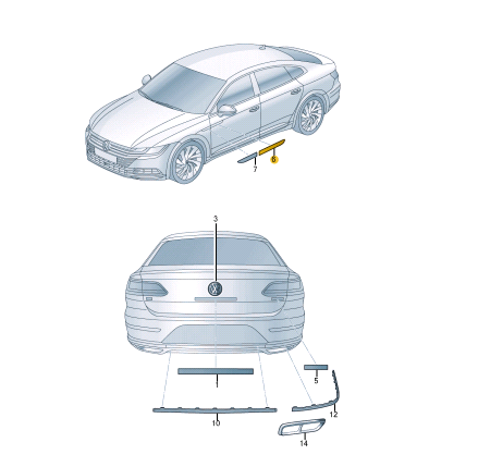 new vw arteon 3h7 wing left manufacturer badge 3g8853689qdpj 3g8853689q original