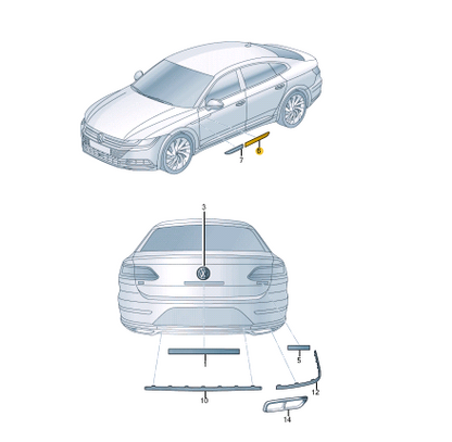 new vw arteon 3h7 wing left manufacturer badge 3g8853689qdpj 3g8853689q original