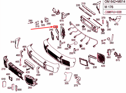 NEW MERCEDES-BENZ G W463 FRONT BUMPER RIGHT IMPACT ABSORBER A4638850237 ORIGINAL
