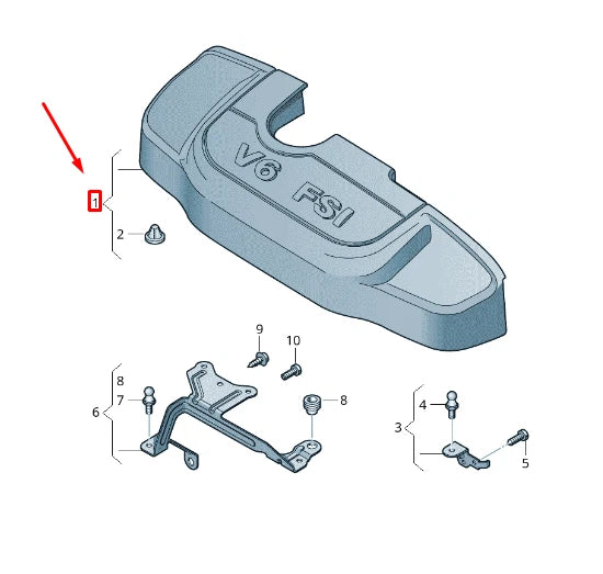 NEW VW TOUAREG 7P MK2 ENGINE COVER 03H103925G ORIGINAL
