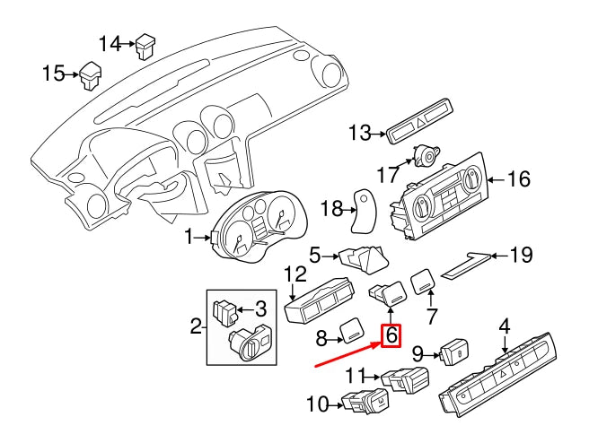 NEW AUDI A3 SPORTBACK 8PA ESP SWITCH 8P0927134D5PR ORIGINAL