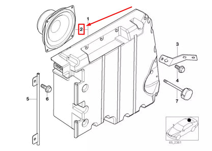NEW BMW 5 E39 SUBWOOFER SPEAKER 65138389849 8389849 ORIGINAL