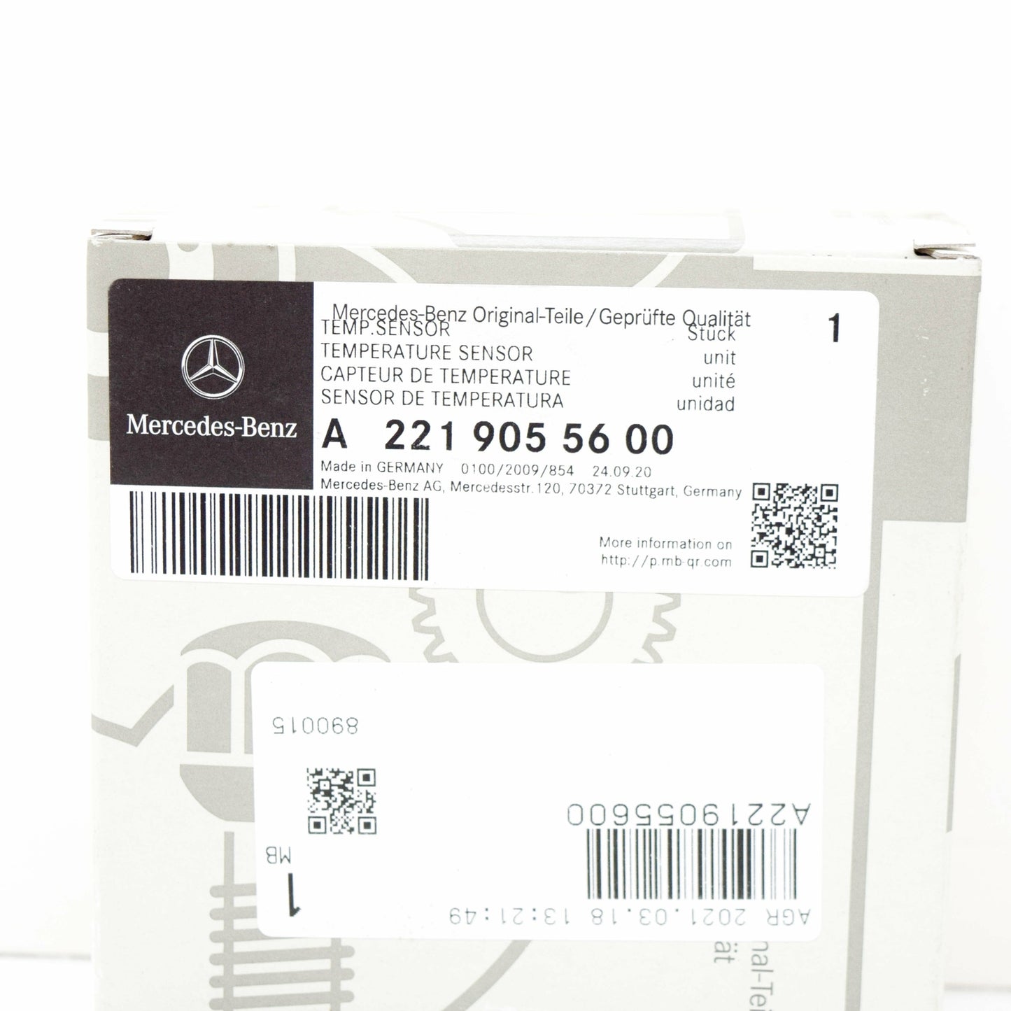 NEW MERCEDES-BENZ GLK-CLASS X204 TEMPERATURE SENSOR A2219055600 ORIGINAL