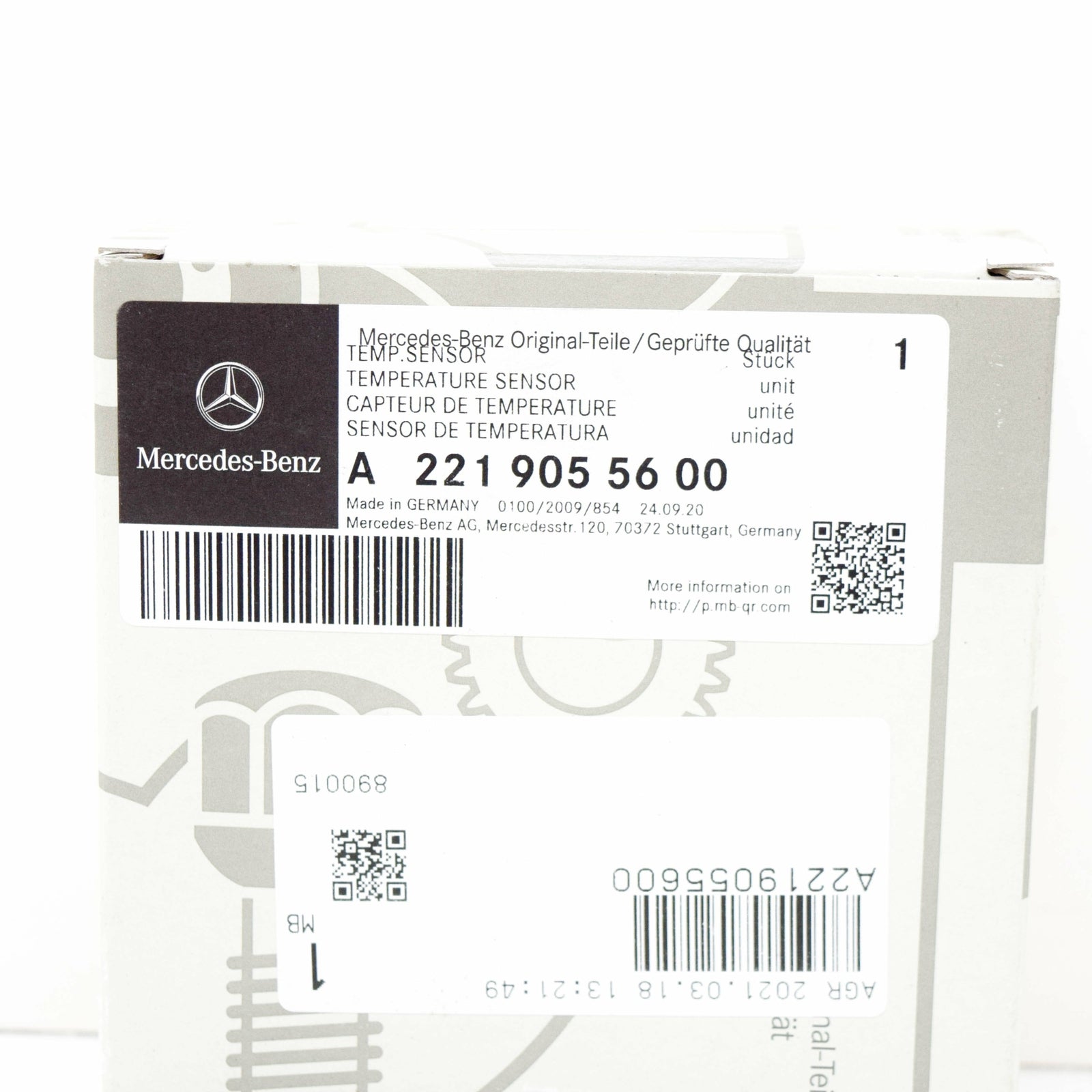 NEW MERCEDES-BENZ GLK-CLASS X204 TEMPERATURE SENSOR A2219055600 ORIGINAL