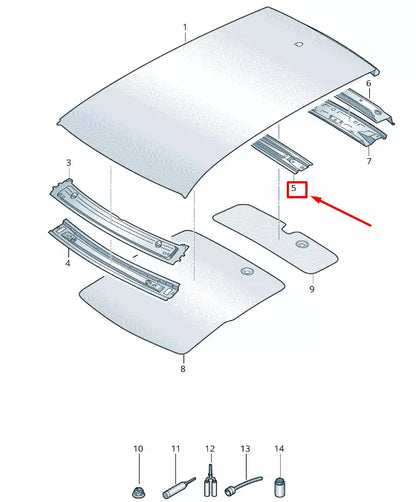 NEW AUDI E-TRON GEN CENTER ROOF FRAME 4K4817969