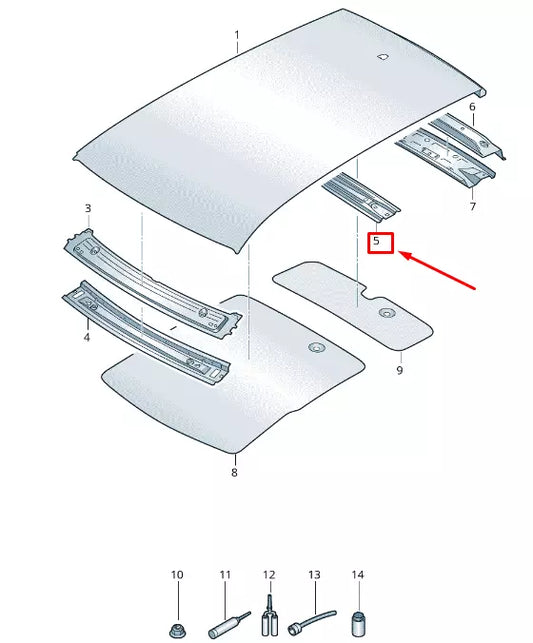 NEW AUDI E-TRON GEN CENTER ROOF FRAME 4K4817969