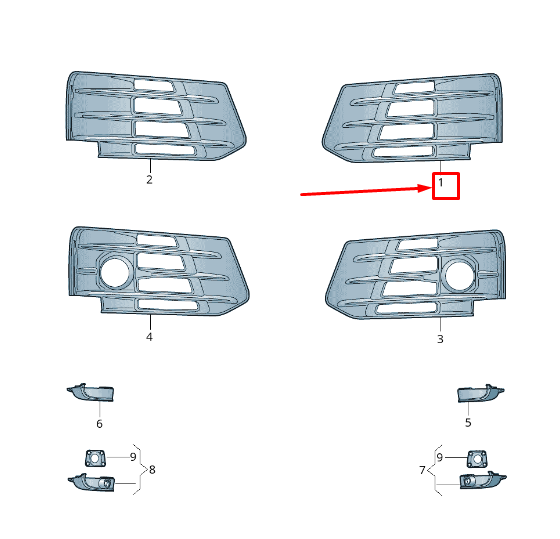 new audi q7 4m front left bumper air guide grille 4m0807681lmx3 original