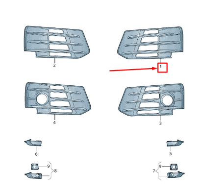 new audi q7 4m front left bumper air guide grille 4m0807681lmx3 original