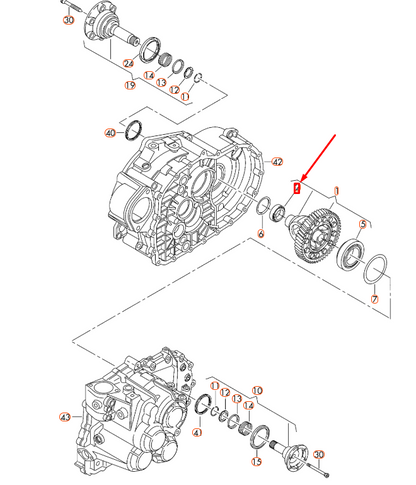 NEW AUDI A1 8X FRONT DIFFERENTIAL TAPER ROLLER BEARING 02M517185A ORIGINAL